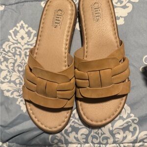 Cliffs by WHITE MOUNTAIN Tan Woven Sandals